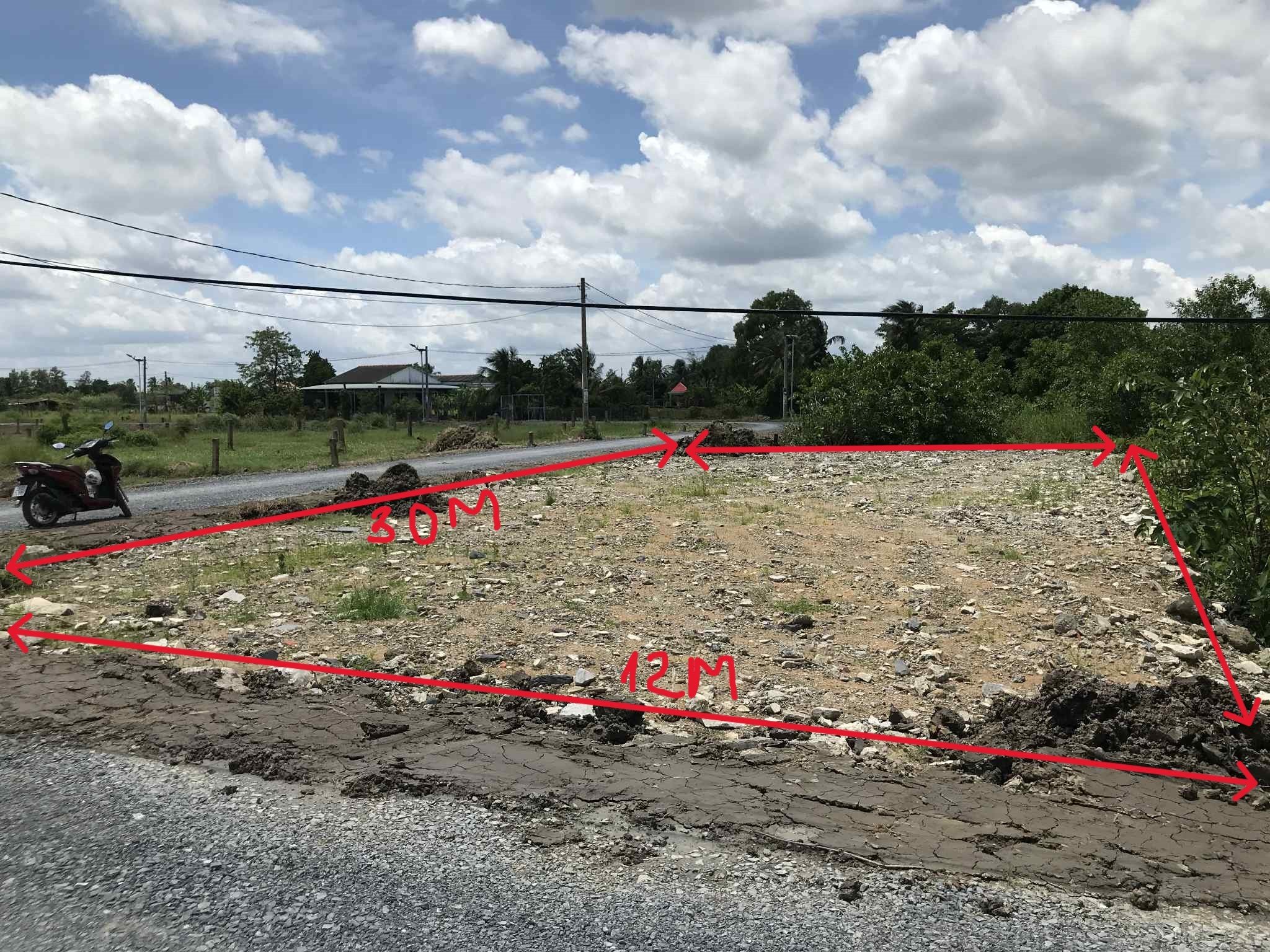 Bán thửa đất 2 mặt tiền Tân Trụ, Long An - Diện tích 360m2, đường nhựa 5m, Giá 1,950 tỷ