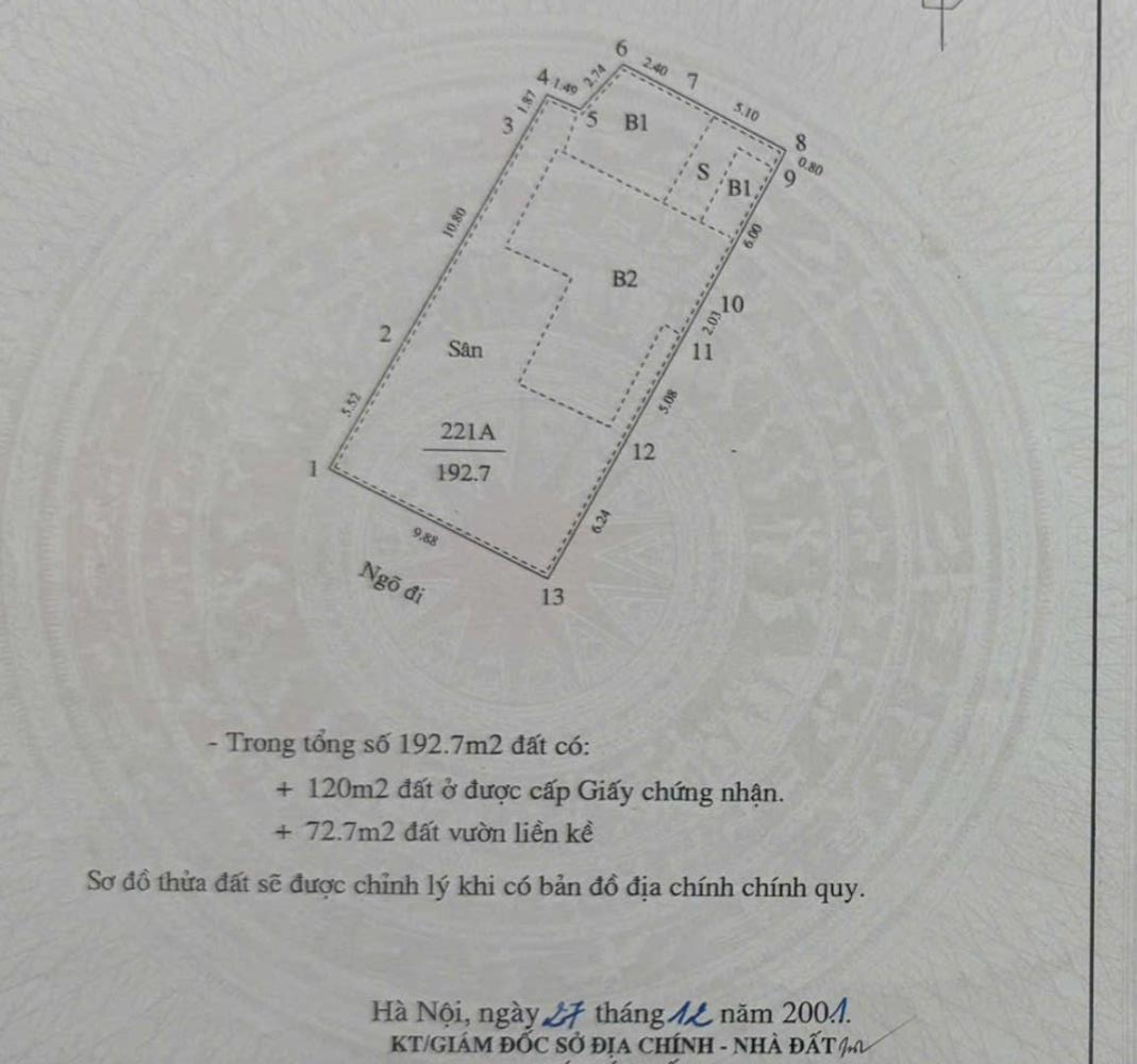 Bán nhà Hai Bà Trưng, xây chung cư mini 193m2, ngay tọa lạc tại Kim Ngưu, Thanh Lương