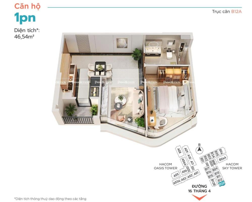 Đầu tư Hacom Tower Ninh Thuận - Sổ hồng lâu dài, giá chỉ từ 1.585 tỷ
