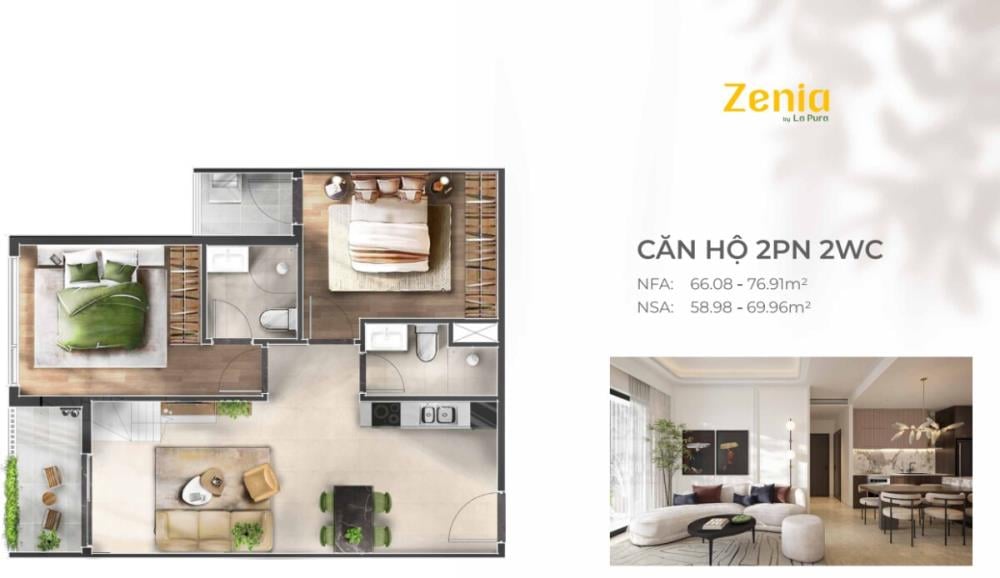 Mở bán căn hộ La Pura, thanh toán chỉ 10% đến khi nhận nhà, bàn giao full nội thất cao cấp