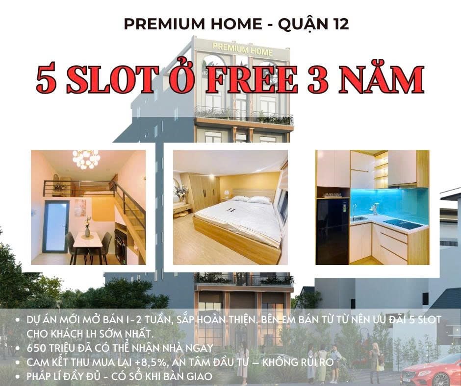 Bán căn hộ mini Premium Home, Vườn Lài Q12, gần chợ An Phú Đông