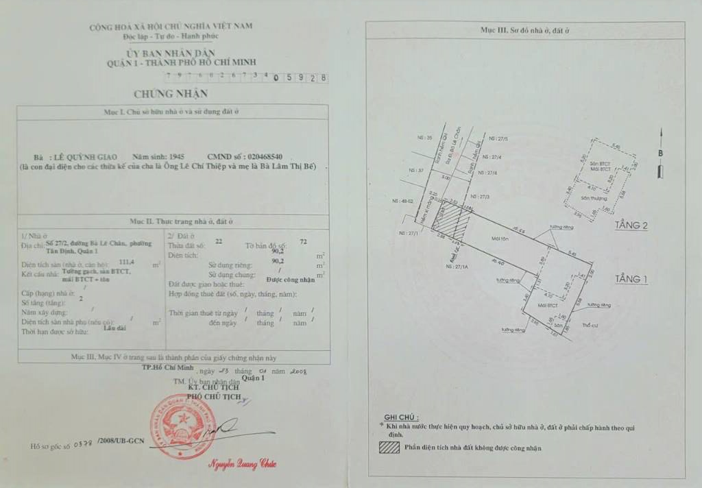Bán gấp nhà hẻm Bà Lê Chân, Quận 1, vị trí trung tâm, sổ hồng, giá chỉ 16,5 tỷ