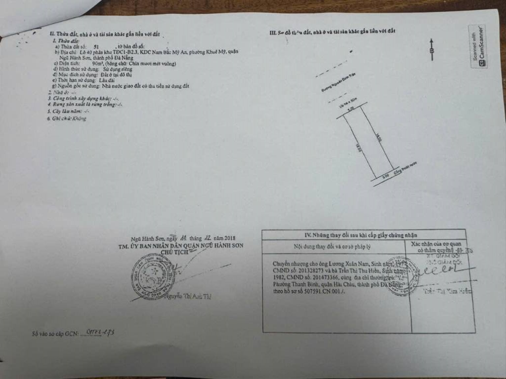 Bán đất Ngũ Hành Sơn, Đà Nẵng, 90m2, gần biển, vị trí trung tâm, giá nhỉnh 7 tỷ
