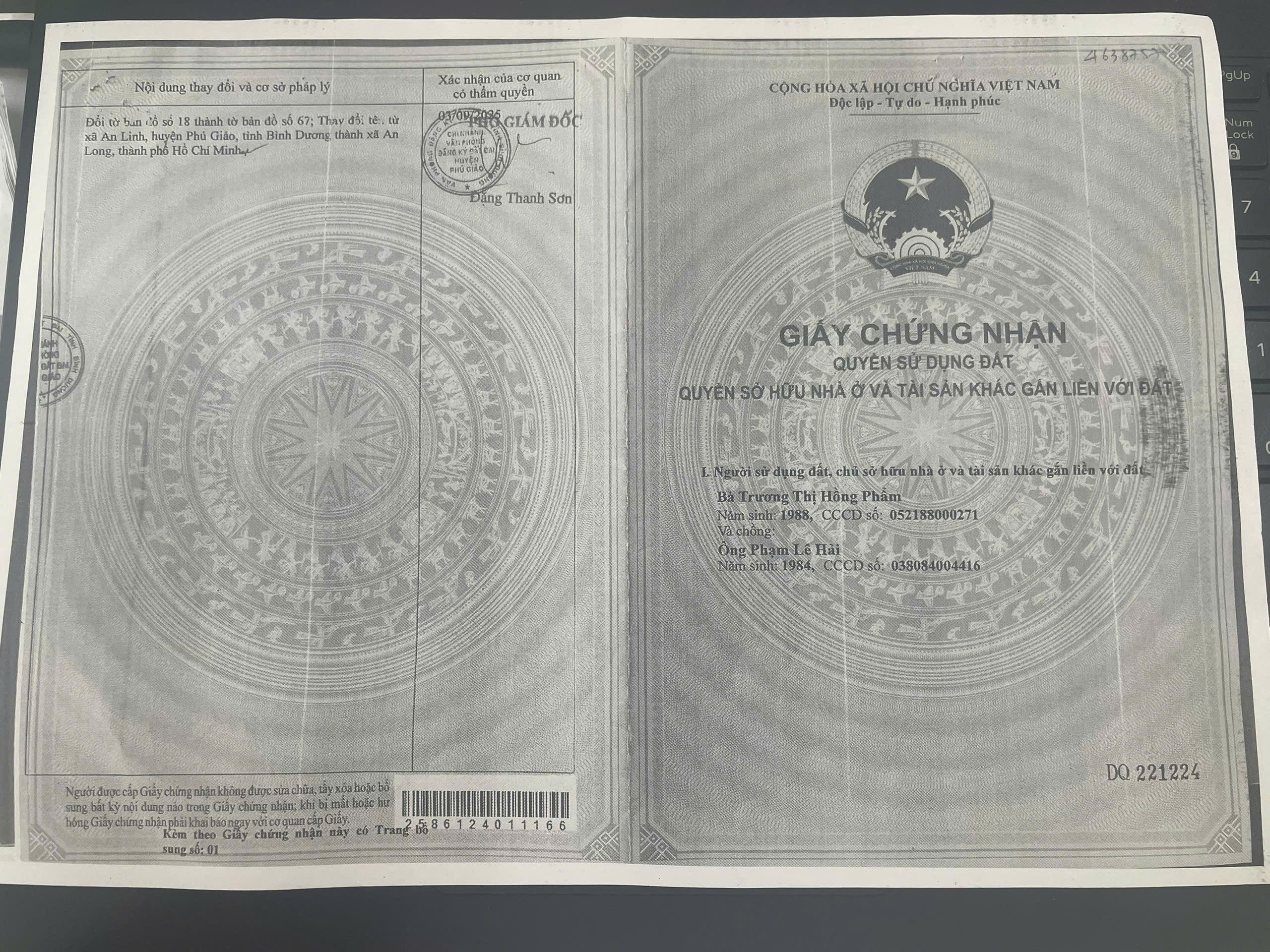 Chủ gửi bán gấp lô đất mặt tiền đường huyện DH507, xã An Linh, Bình Dương, 600m²