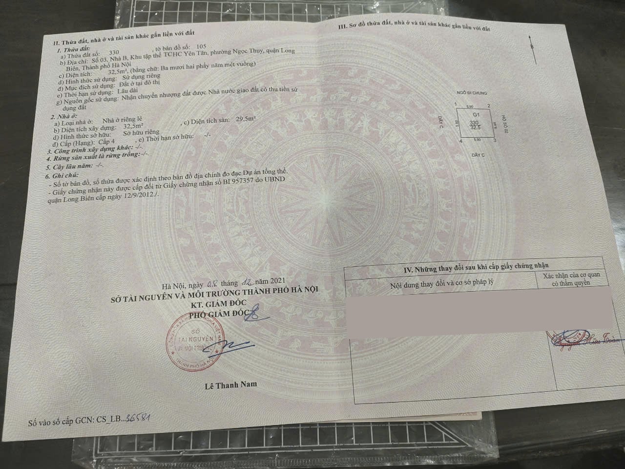 Bán mảnh đất Ngọc Thụy, Long Biên, có nhà cấp 4, vị trí đẹp, 5 phút qua phố, 33m², 3.4 tỷ