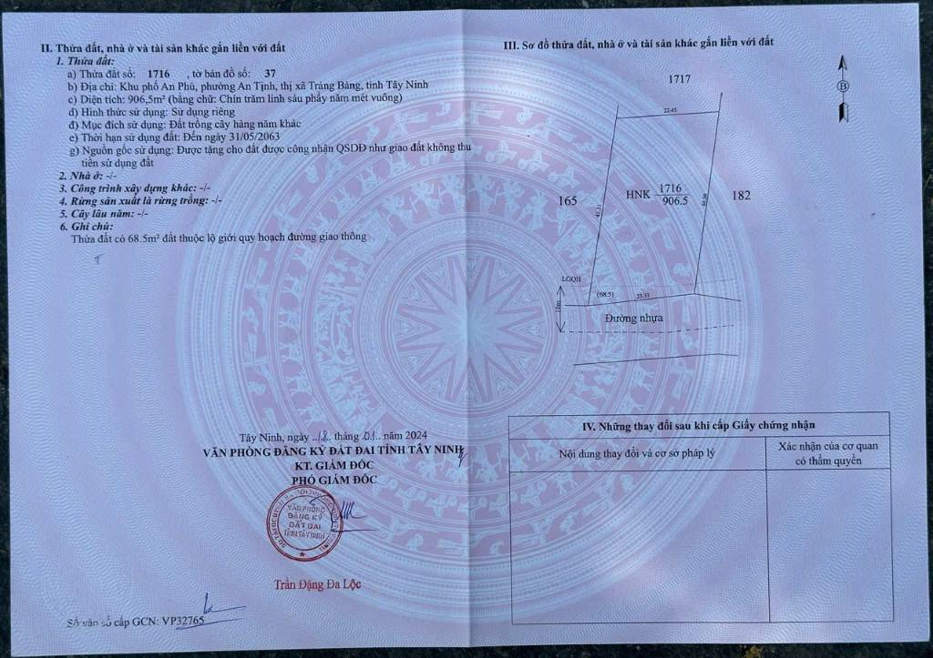 BÁN ĐẤT NGAY KCN TRẢNG BÀNG, LINH TRUNG 3, CHÍNH CHỦ, 906M², VỊ TRÍ VÀNG, GIÁ ĐẦU TƯ