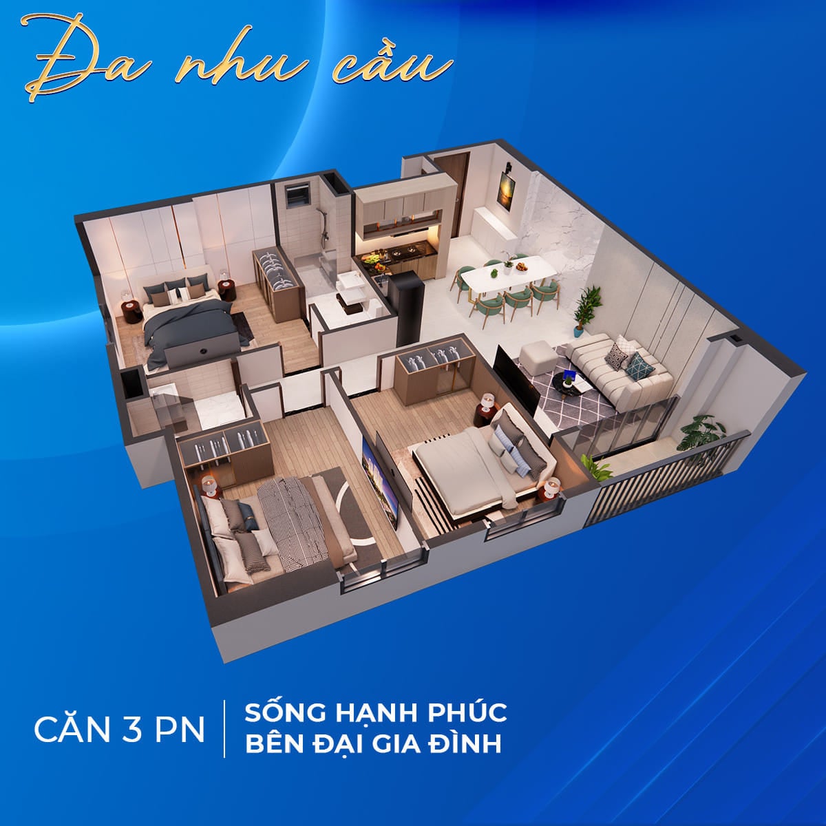 Bán căn hộ Khải Hoàn Prime, 86m2 3PN 2WC, full nội thất, giá cực tốt vốn chỉ từ 1.3 tỷ