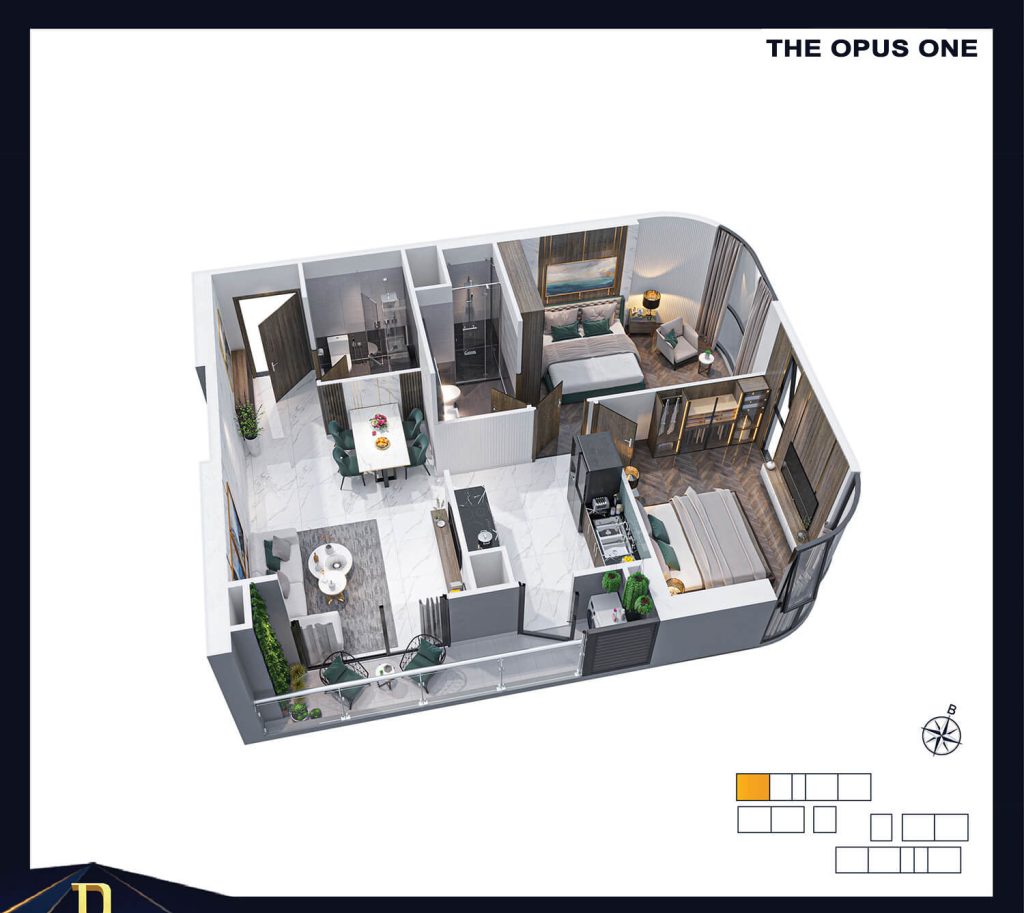 Bán căn hộ chung cư The Opus One, Quận 9, hướng ĐN, view công viên