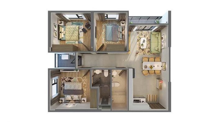 Chính chủ bán gấp căn 3PN Imperia Smart City, 76m2, tầng 18, tòa I1, giá siêu rẻ