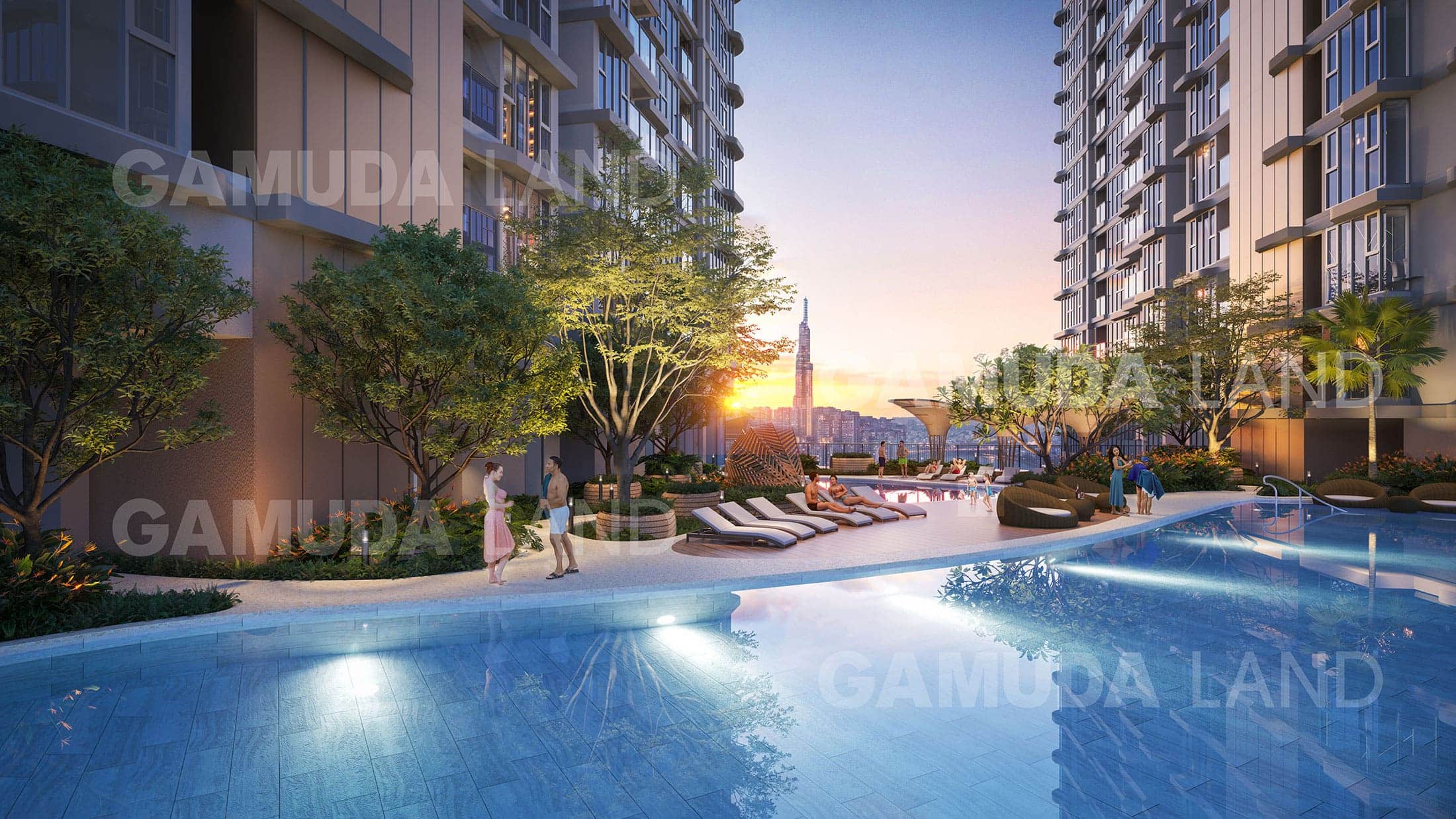 Bán căn hộ 1PN Eaton Park, tầng cao tháp A6, view sông, hồ bơi, nội thất cao cấp, giá 7,6 tỷ